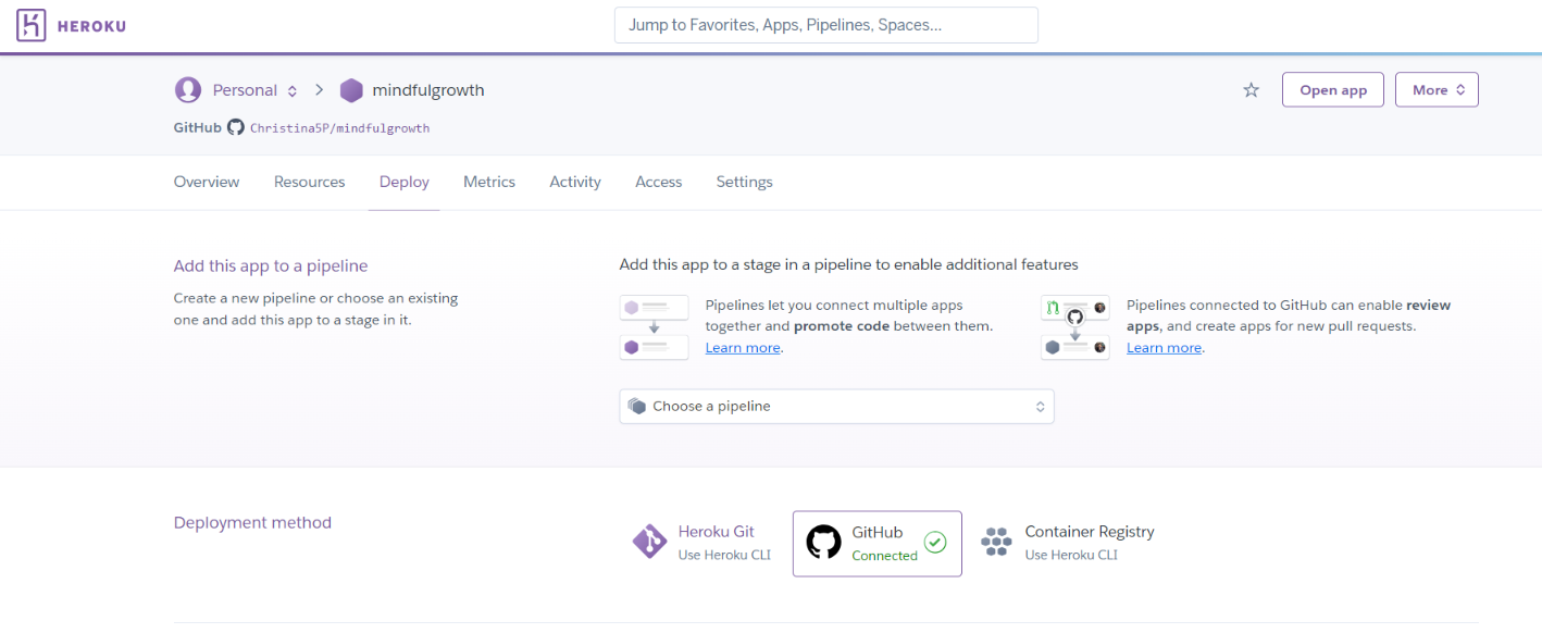Screenshot of deployment1