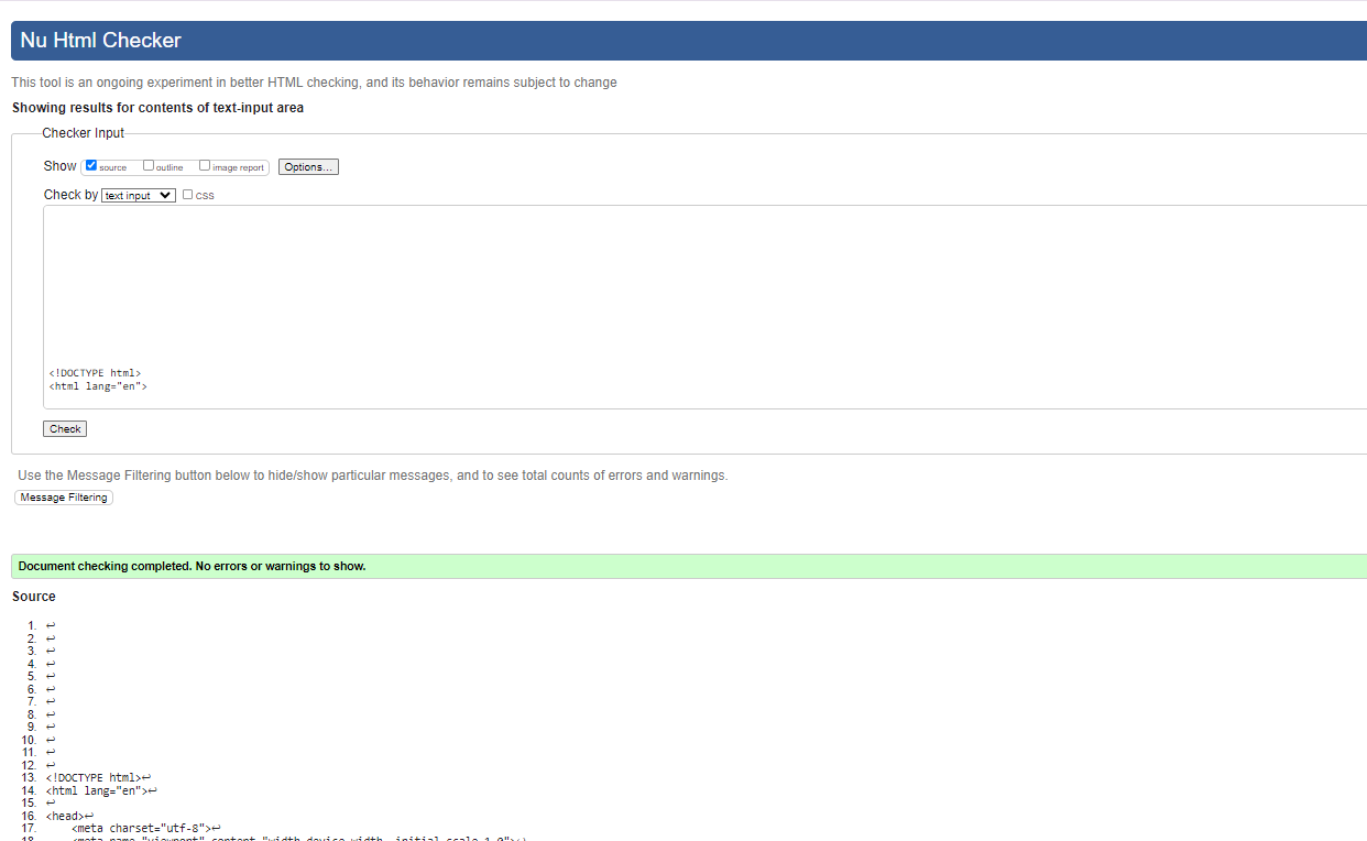 Screenshot of HTML Blog