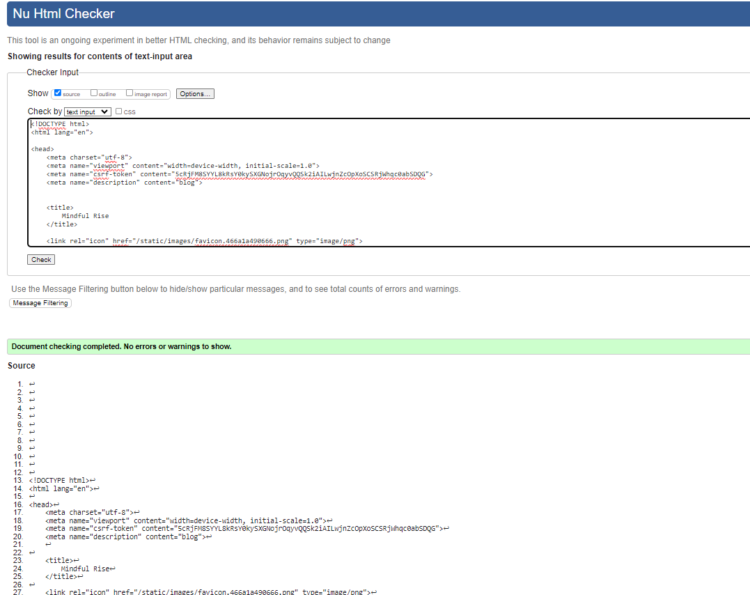 Screenshot of HTML Home