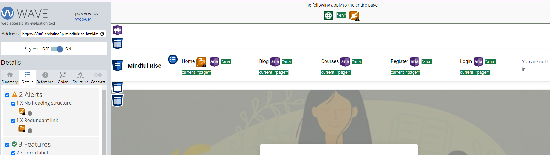 Screenshot of Wave Courses
