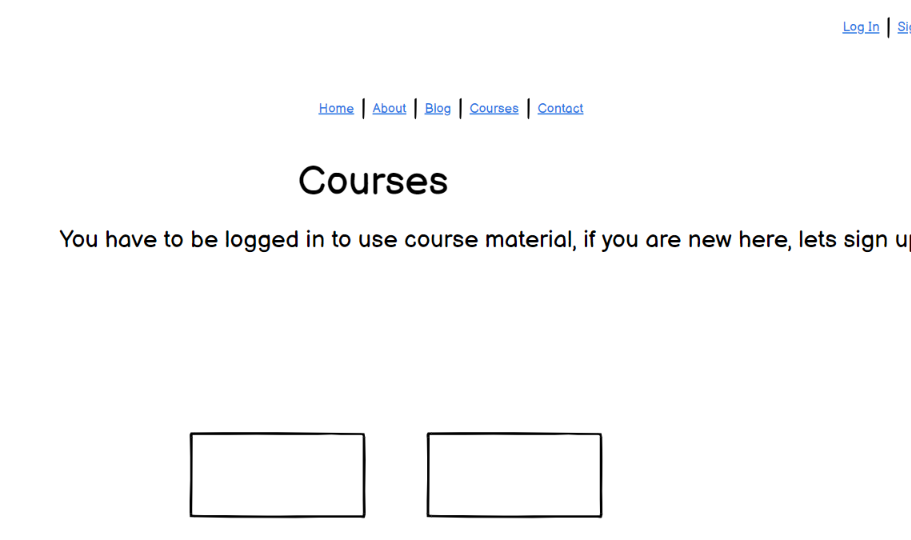 Screenshot of Courses
